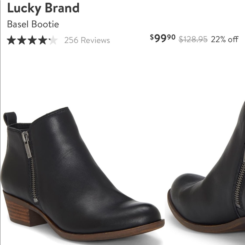 LUCKY BRAND Basel Bootie Black Size 7.5